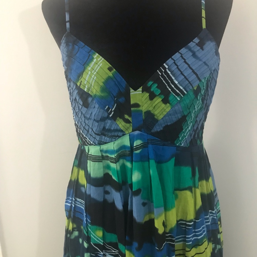 Calvin Klein Blue and Green Maxi Dress